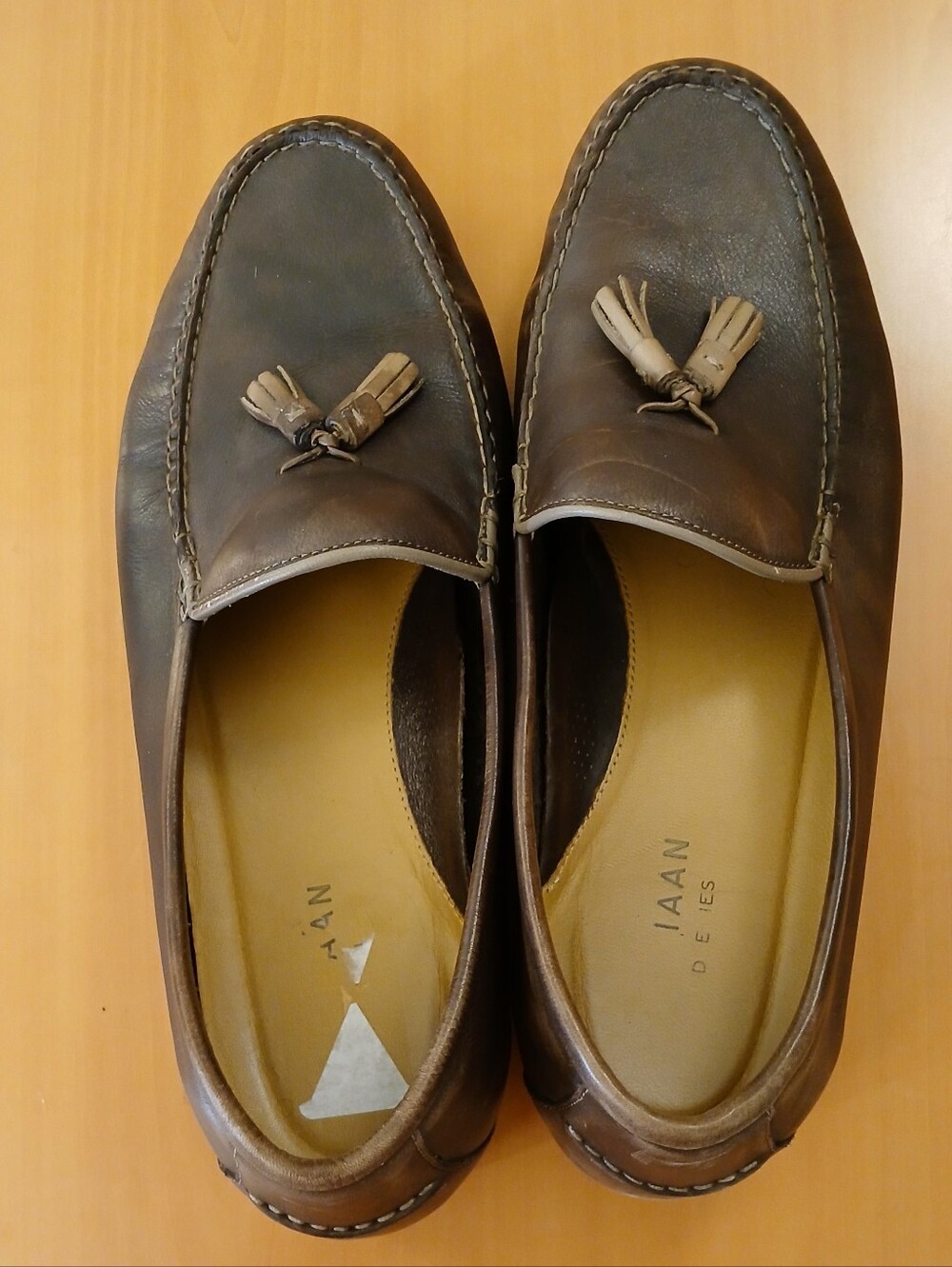 Cole HAAN Grand Brown Leather Tassel Loafers  Sz 12M Preowed Shoes